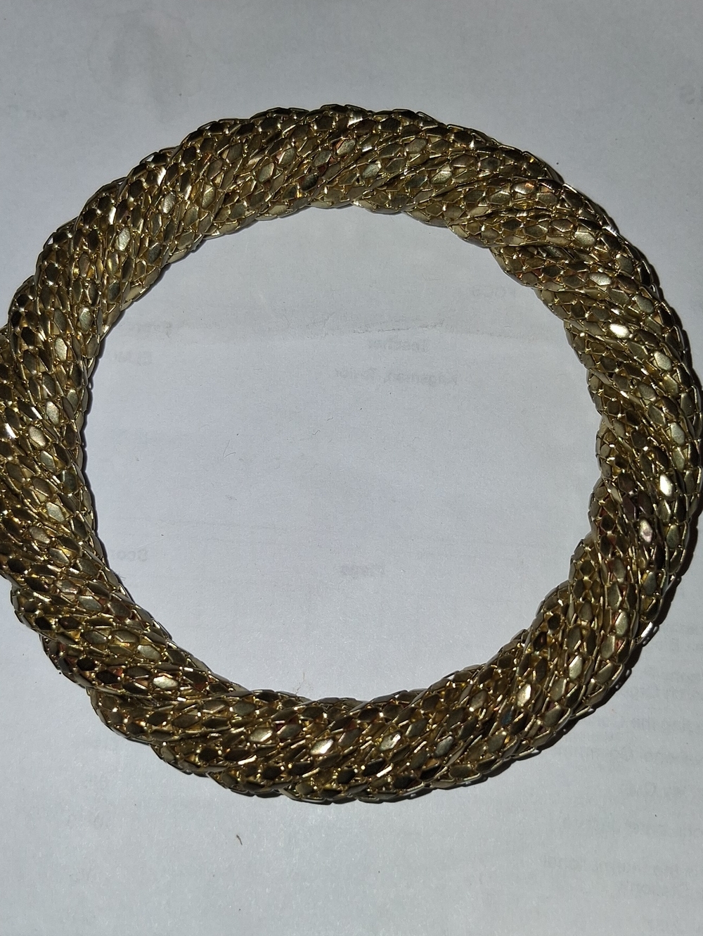 Gold-Tone Braided Mesh Bangle Bracelet - Women's Jewelry